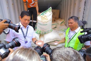 The sugar and raice shipments were inspected by