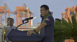 Philippine President Rodrigo Duterte has inaugurated Davao International Container Terminal, which recently completed its P5-billion expansion program. The expansion increases the container terminal’s handling capacity from 300,000 twenty-foot equivalent units (TEUs) to 800,000 TEUs. Photo courtesy of DICT.