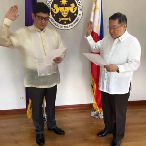 Lawyer Edward James Dy Buco has been sworn into office as deputy commissioner of the Assessment and Operations Coordinating Group (AOCG) of the Bureau of Customs (BOC) by Finance Secretary Carlos Dominguez III.
