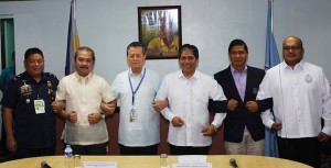 (L) PNP -ASG Gen Francisco Balagtas, DOJ Prosecutor-General Atty. Claro Arellano, CAAP Director General William K Hotchkiss lll, PDEA Director General USEC Arturo Cacdac Jr., OTS representative Mr. Roberto Villanueva and NBI –Atty. Joel Tuvera