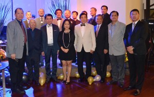 At the induction, front left to right, Robert Yu, Rogelio Salonga, Raoul Viray, Virginia Madlang-Awa, Harbour Centre Port Terminal, Inc. chairman and chief executive officer Reghis Romero II, Virgilio Angeles, Arnel San Diego, and Joselito Ilagan. Back, left to right, Alfredo Hernandez, Ruben Santos, Ernan De Leon, Federico Acosta, Walter Coronel, (hidden) Leo Buñag, Arnold Tuazon, Jesus Verocel.