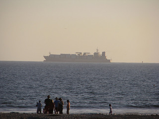 Pacific Ocean ship by Rennett Stowe