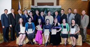The Supply Chain Management Association of the Philippines’ (SCMAP) Supply Chain Outlook and induction of its 2016 Directors, Officers and Committee Vice-Chairs were recently held at the Palawan Ballroom of the EDSA Shangri-la Plaza Hotel. Customs Commissioner Alberto Lina delivered the keynote address and was the inducting officer. Reid Foundation’s Roni Balbieran and People Management Association of the Philippines’ (PMAP) President Jesse Rebustillo of the Philippine Daily Inquirer (PDI) were also speakers at the forum. Seated from left: SCMAP secretary Christine Pardiñas (Rustan Supercenters), vice chair Ochie Ochoa, vice chair Rose Manlangit (Unilab), vice chair Angie Santor (Nestlé), SCMAP president Cora Curay (XVC Logistics), vice chair Annette Camangon, and vice chair Elsie Oafallas. Standing from left: vice chair Max Yap, vice chair Cliff Eala {MyTruckrs), vice chair Arnel Gamboa, SCMAP director Mark Philip Comandante (ZuelligPharma), SCMAP director Jun Arive (URC Flour), SCMAP director George Yumul (ABM Global), Roni Balbieran (REID Foundation), commissioner Lina, Jesse Rebustillo (PMAP), SCMAP director Niko Batallones (SSI Schaefer), SCMAP president-elect Nestor Felicio (Unilab), vice chair Carlo Curay (XVC Logistics) and SCMAP executive director Norman H. Adriano. Not in photo are director Dina Pilapil (LF Logistics), treasurer Manny Onrejas (Fast Logistics) and auditor German Martizano (Unilever).