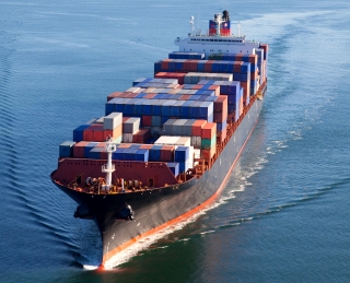 container ship for asia-me